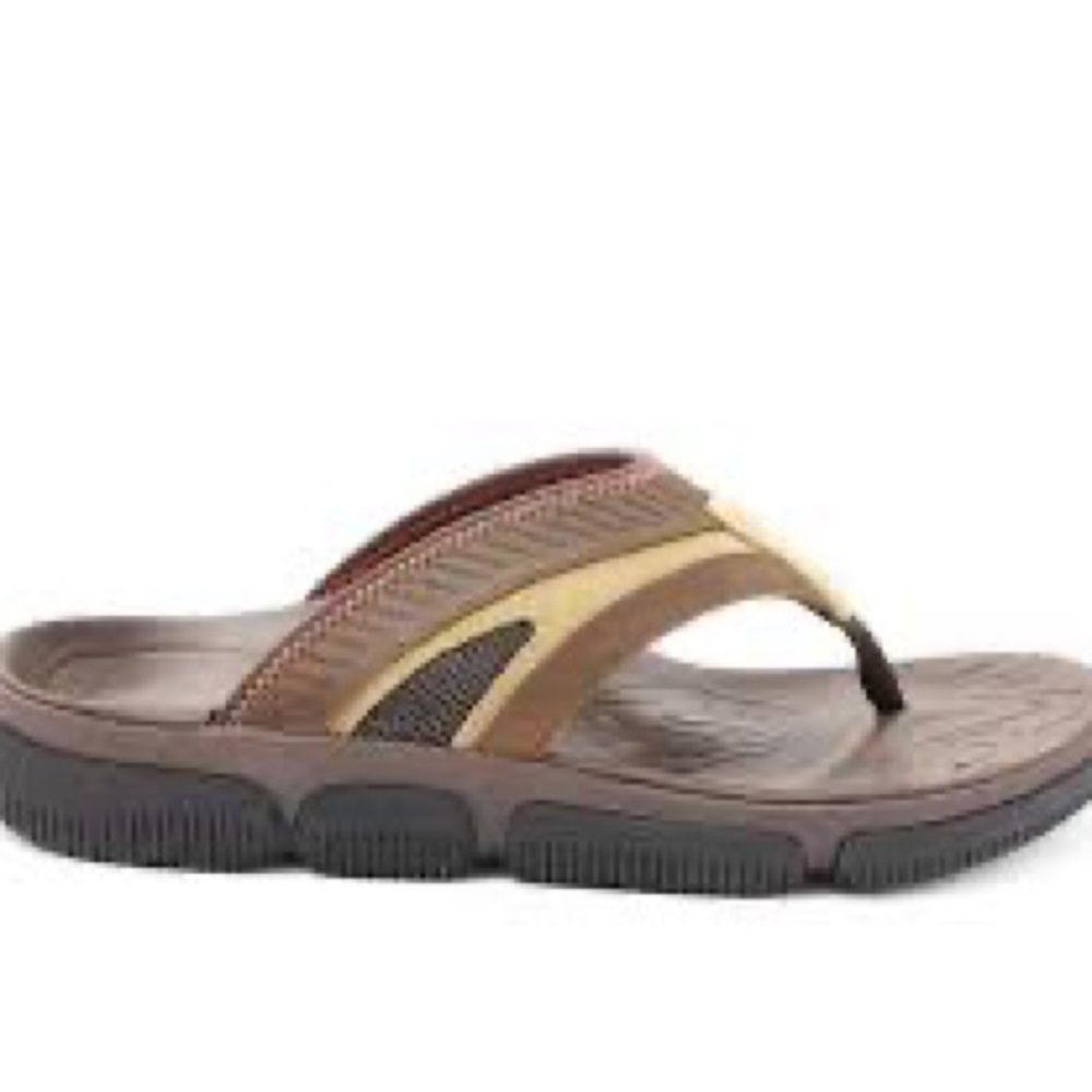 Jambu Mens Brown Beach Glide Thong Sandal Flip Flop Sz 9